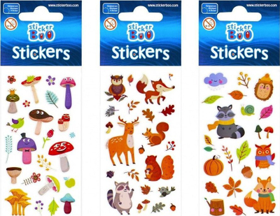 Налепници Sticker Boo Autumn 483493, есенски мотиви, 7x18 cm, повеќебојни