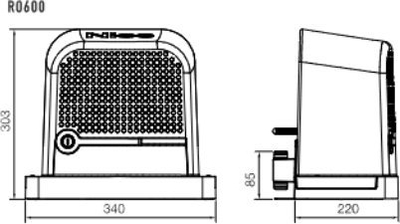 Set automatik për porta rrëshqitëse Nice Robo 600, deri 600 kg, 230V, gri