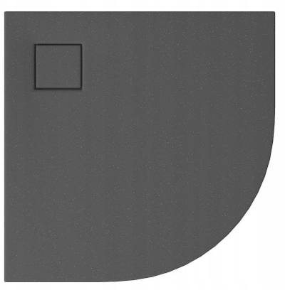 Vaskë dushi gjysmë-rrethore Cersanit Tako Slim, 90x90 cm, 4 cm, gri matt