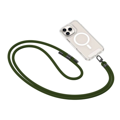 Rrip crossbody për telefon Tech-Protect C7S, i rregullueshëm 78 cm, Hunter Green me të zezë