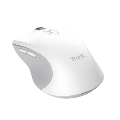 Бежичен глушец Trust 25674, блутут, 3200 DPI, бел