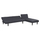 Divan këndor Zelda HM3154.01, 254x163x74 cm, shndërrohet në krevat, gri