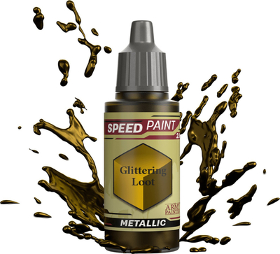 Bojë akrilike Army Painter Speedpaint Metallic 2.0 Glittering Loot, 18ml, ngjyrë ari metalike