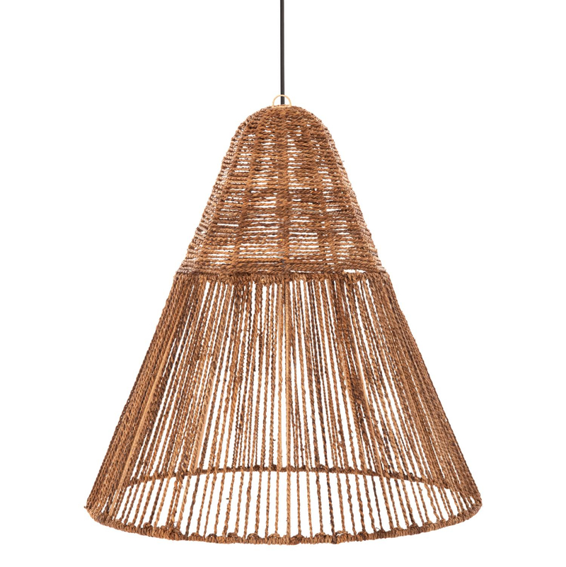 Llambë e varur tavani me fibra banane të thara 100x100-105cm (HM4034), kaftë