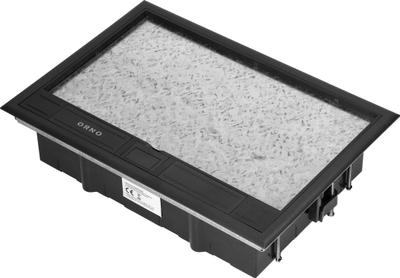 Kuti dyshemeje modulare për priza, 8x45x45mm ose 16x22.5x45mm, mbulesë material vetjak, e zezë