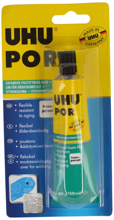 Ngjitës UHU për stiropor, 40 g, transparent