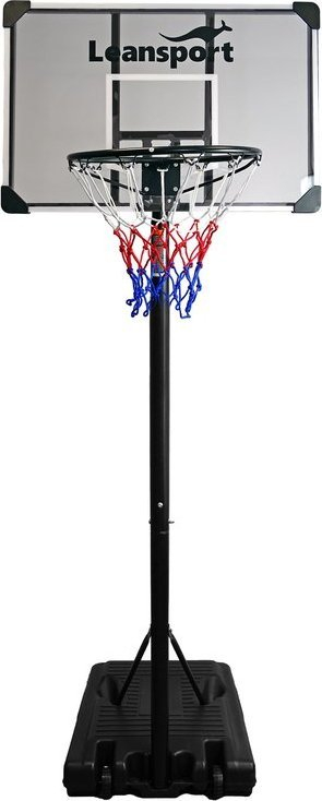 Kosh basketbolli Leansport, me rrota, 260 cm, i zi