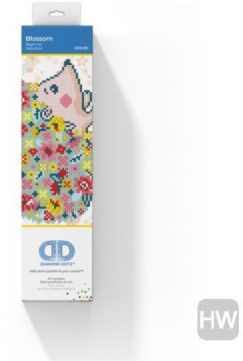 Set pikturimi me diamantë Diamond Dotz Blossom DD3030, iriq me lule, 33 x 31 cm
