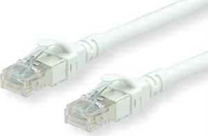 Kabllo patch Roline RJ45-1m - UTP - CAT 6a, pa halogjen, e bardhë