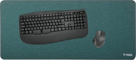 Mousepad për maus dhe tastierë YENKEE YPM 9040GN Office, madhësi XXL, i zi 4