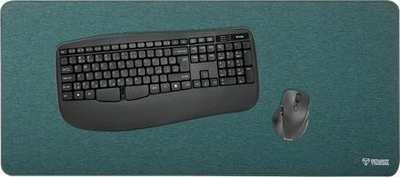 Mousepad për maus edhe tastierë YENKEE YPM 9040GN Office, madhësi XXL, i zi