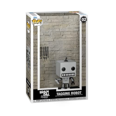 Figurë koleksionuese Funko Pop Art Cover Brandalised Tagging Robot, edicion i veçantë, gri