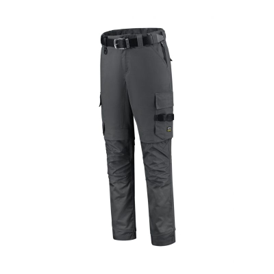 Pantallona pune Malfini Work Pants Twill Cordura Stretch, elastike, me plot xhepa, gri e errët
