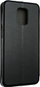 Kapak-portofol me kapak për telefon Xiaomi Redmi Note 9T Pro, pëlhurë, me kapëse magnetike, i zi