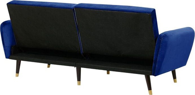 Divan krevate VIMMERBY, 3 ulëse, kadife, blu e errët