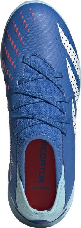 Këpuca futbolli për kalamaj Adidas Predator Accuracy.3 TF, për bar sintetik, me lidhëse, ngjyrë blu