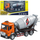 Kamion mikser betoni Huina Concrete Mixer, metal, shkallë 1:50, portokalli