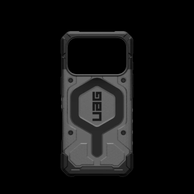 Mbrojtëse telefoni UAG Pathfinder MagSafe për iPhone 17 Pro, që s’e ha gomari nga goditjet, transparente gri