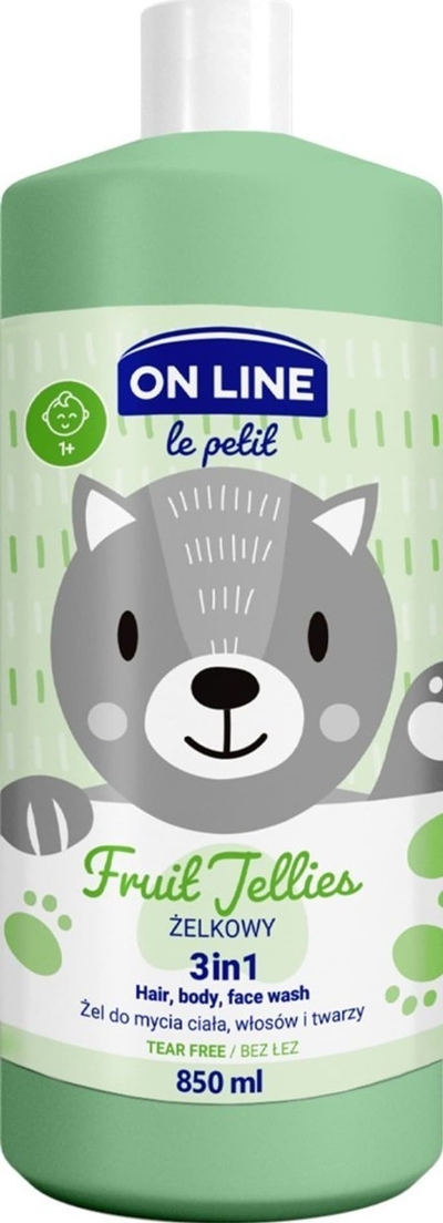 Xhel dushi 3 në 1 Le Petit Fruit Jellies, për trup, flokë dhe fytyrë, 850 ml