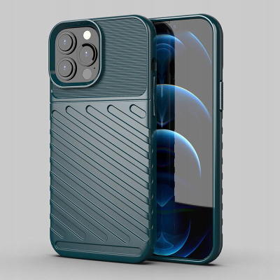 Kapak telefoni Hurtel Thunder Case për iPhone 13 Pro Max, TPU fleksibël, rezistent ndaj goditjeve, i gjelbër