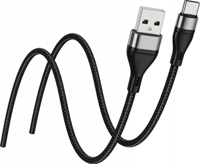 Kabllo USB në USB-C JELLICO B16, 1m, 3.1A, e zezë