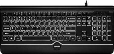 Tastierë TRACER OFIS PRO, USB, ndriçim LED i bardhë, ultra e hollë