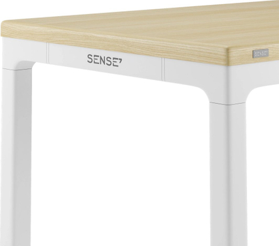 Tavolinë SENSE7 MANMA, 160cm x 80cm, e bardhë/ druri
