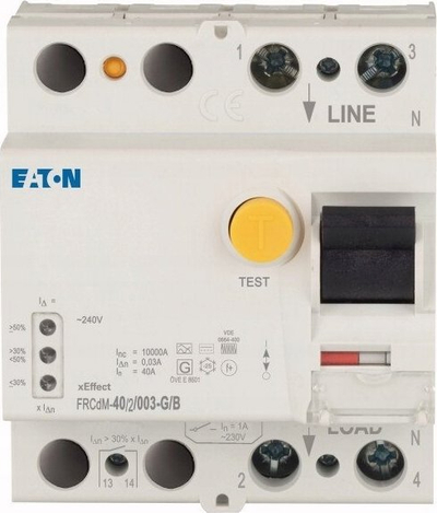 Ndarës diferencial Eaton FRCdM 40A, 2P, 30mA, tip G/B
