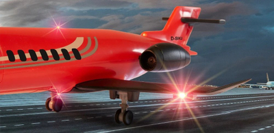 Lodër avion biznesi Siku Business Aircraft, me drita LED, i kuq