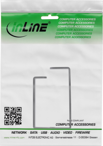 Mbajtëse kabllosh InLine Cable Bracket, metal, 43x70mm, e zezë