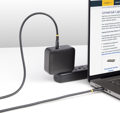 Kabllo karikimi USB C StarTech 3m, 240W PD, USB 2.0, e zezë