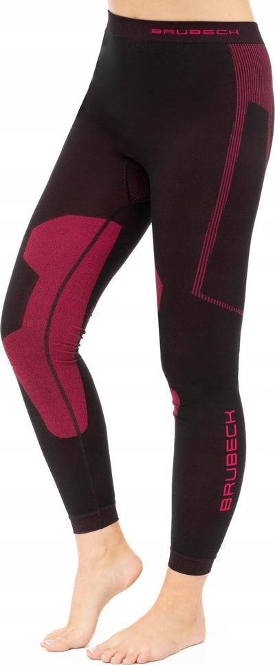 Leggins për femra Brubeck LE13260 DRY, pa qepje, sportiv, zi fuchsia, XL