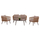 Set mobilje kopshti House Nordic Freja HM6057.04, alumini PE rattan, 4 pjesë, cappuccino bejxhe