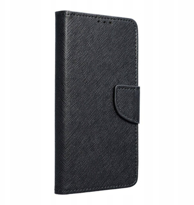 Këllëf libri Fancy për Samsung A37, me magnet, me xhepa kartash, ngjyrë e zezë