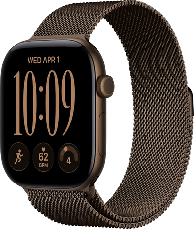 Apple Watch S12 GPS 46mm Dark Bronze Aluminium Case with Dark Bronze Milanese Loop, M/L
