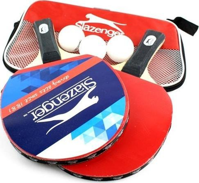 Set pingpongu Slazenger, 2 raketa, 3 toptha, e kuqe
