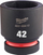 Kokë çelsi goditëse Milwaukee Shockwave, 1", 42 mm, e zezë