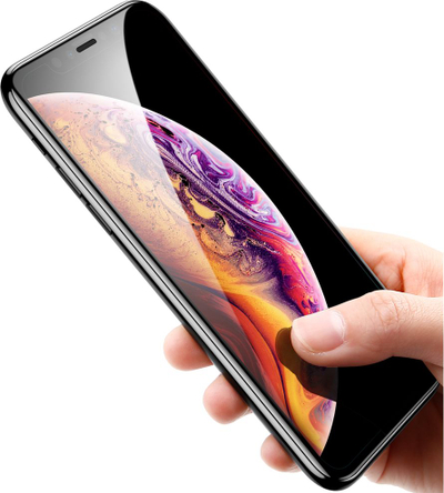 Xham mbrojtës Baseus T-Glass për iPhone Xs Max, 0.3 mm, mbulim i plotë, i zi