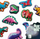 Set kreativ SES Creative Dino Fantasy 1292, derdhje dhe lyerje, bojë fosforeshente