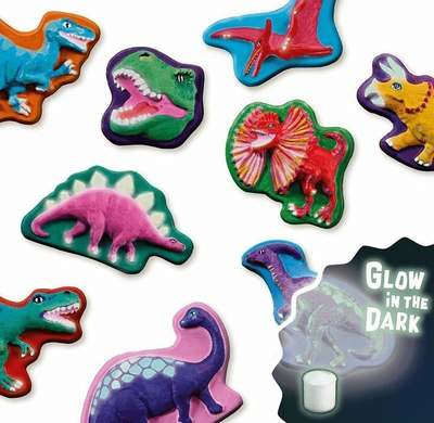 Set kreativ SES Creative Dino Fantasy 1292, derdhje dhe lyerje, bojë fosforeshente