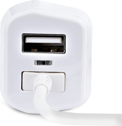 Karikues makine StarTech.com, Lightning 1m, 12W, 2 porta USB, i bardhë
