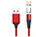 Kabllo USB PremiumCord ku2m1fgr, USB A në microUSB dhe USB C, 1 m, e kuqe