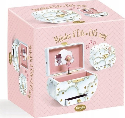 Kутии музички за накит Djeco Elf Melody DJ06975, со ротирачка фигура, за деца