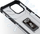 Mbrojtëse telefoni Hurtel Crystal Ring Case për iPhone 13 Pro, hibride me unazë magnetike, blu transparente