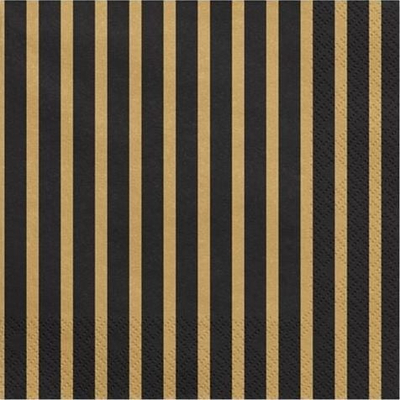 Peceta letre Shamçkat Napkins Stripes, 33x33 cm, 20 copë, ari
