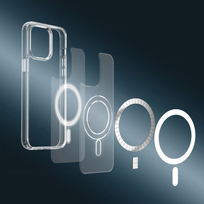 Mbrojtëse telefoni për iPhone 14 Pro, transparente, magnetike MagSafe