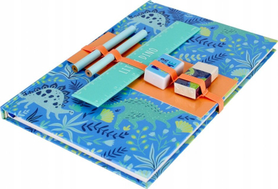Set shkollor School Set 502151, fletore A5 me kapak të fortë, 2 lapsa me mprehëse, vizore 15 cm
