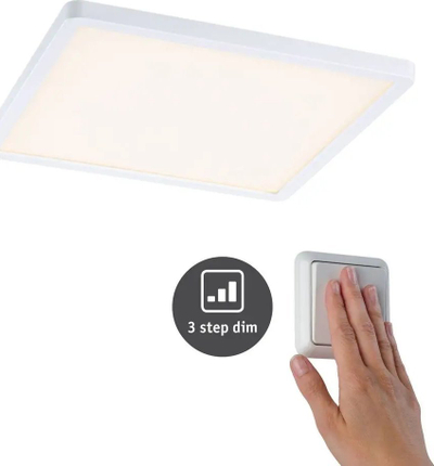 Panel i futur LED Paulmann Areo Angular, 23 cm, 3-step dim, i bardhë