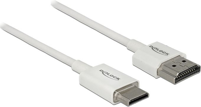 Kabllo HDMI DeLOCK Slim, mini HDMI në HDMI, 1 m, 4K, e bardhë