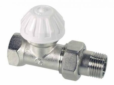 Valvul termostatike e drejtë për radiator, 1/2", lidhje M30 x 1.5, ngjyrë metalike